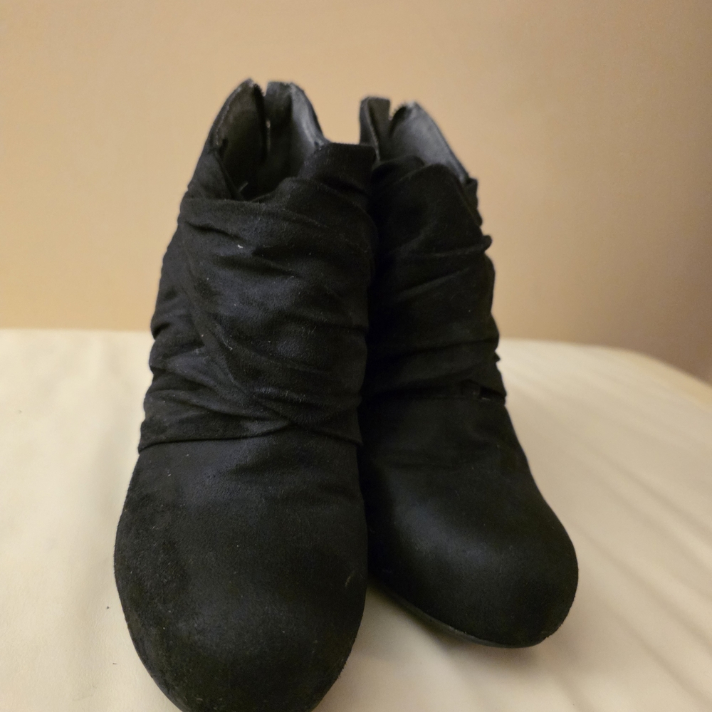 Victor Alfaro Black Suede Ankle Booties